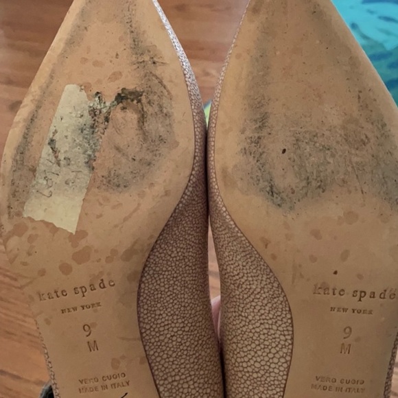 Cream Kate Spade block heels - Picture 4 of 5